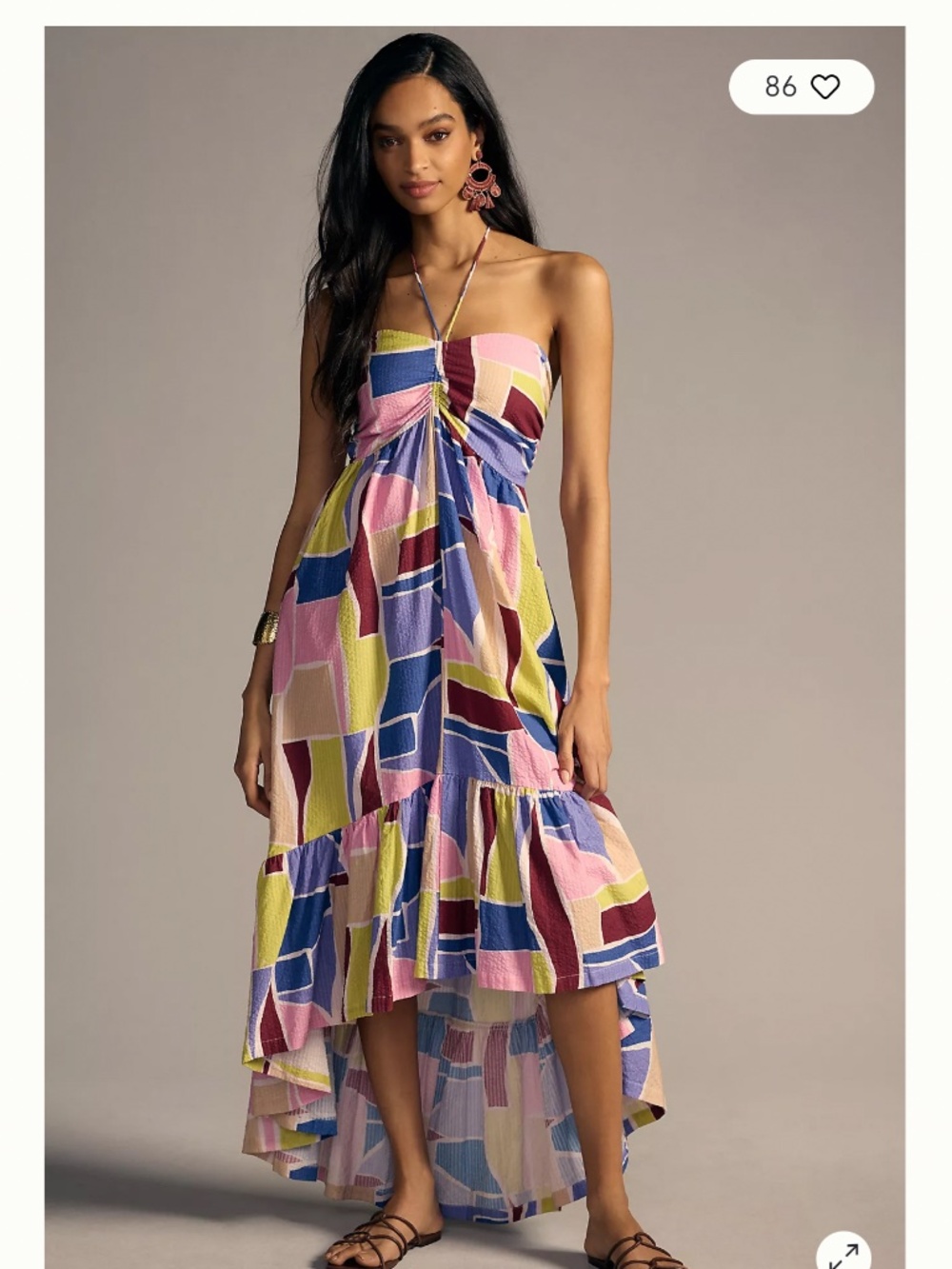 Anthropologie The Odell’s High-Low Halter Dress